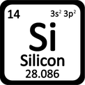 periodic-table-element-silicon-icon-vect